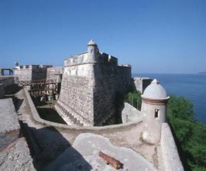 yapboz Bir Pedro de la Roca Kale veya Castillo Del Morro, Santiago de Cuba, Küba